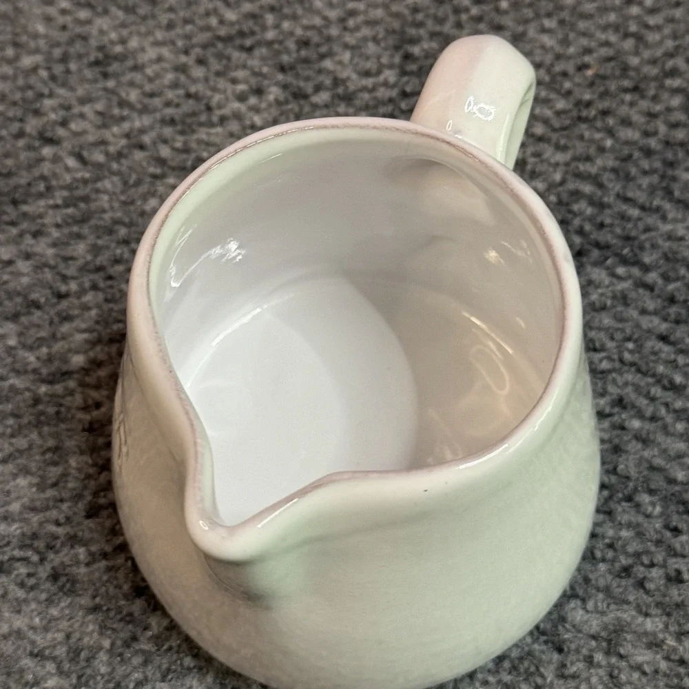 Vintage Pottery Barn Water Pitcher White. Handmade In Portugal. Small 4